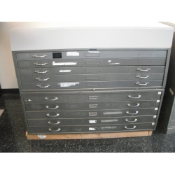 Map Cabinet, 10 Drawer, with Retainers and Work surface Map Cabinet, 10 Drawer, with Retainers and Work surface